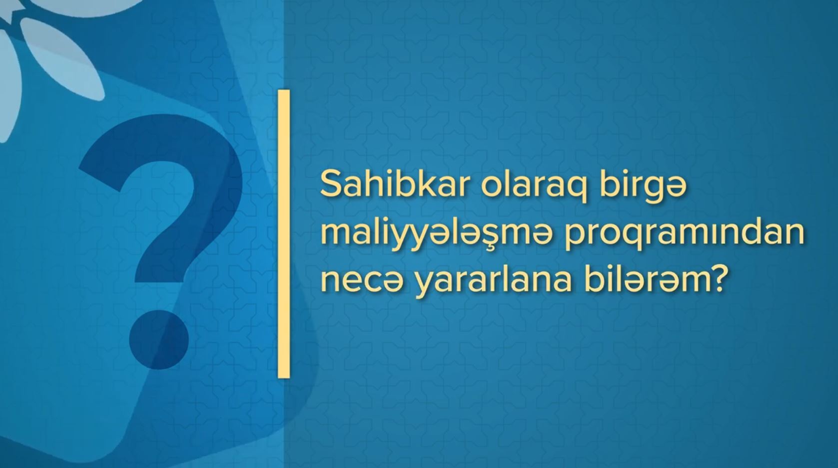 Sahibkarlar birgə maliyyələşmə proqramından necə yararlana bilərlər?