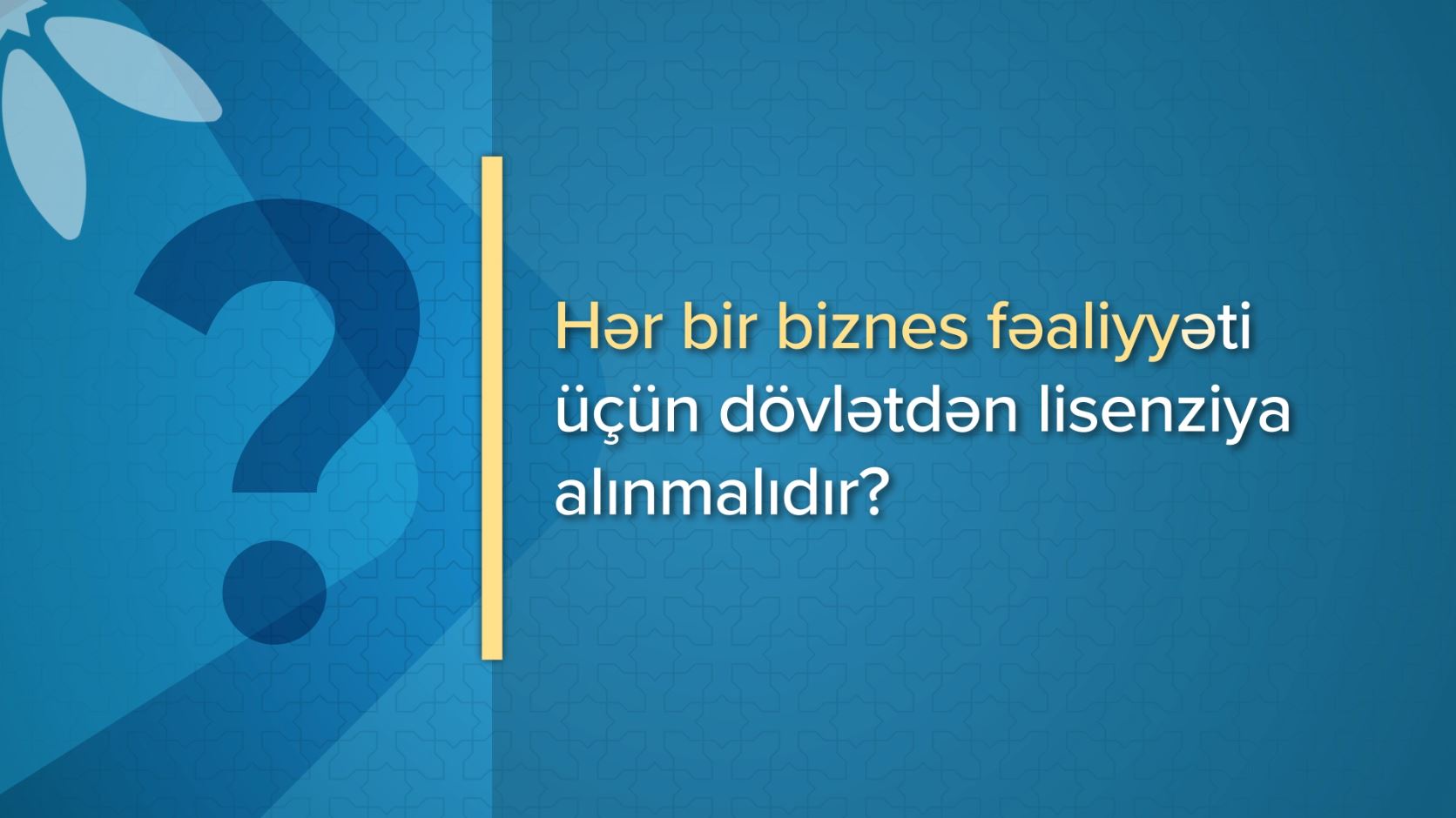Hər bir biznes fəaliyyəti üçün dövlətdən lisenziya alınmalıdır?