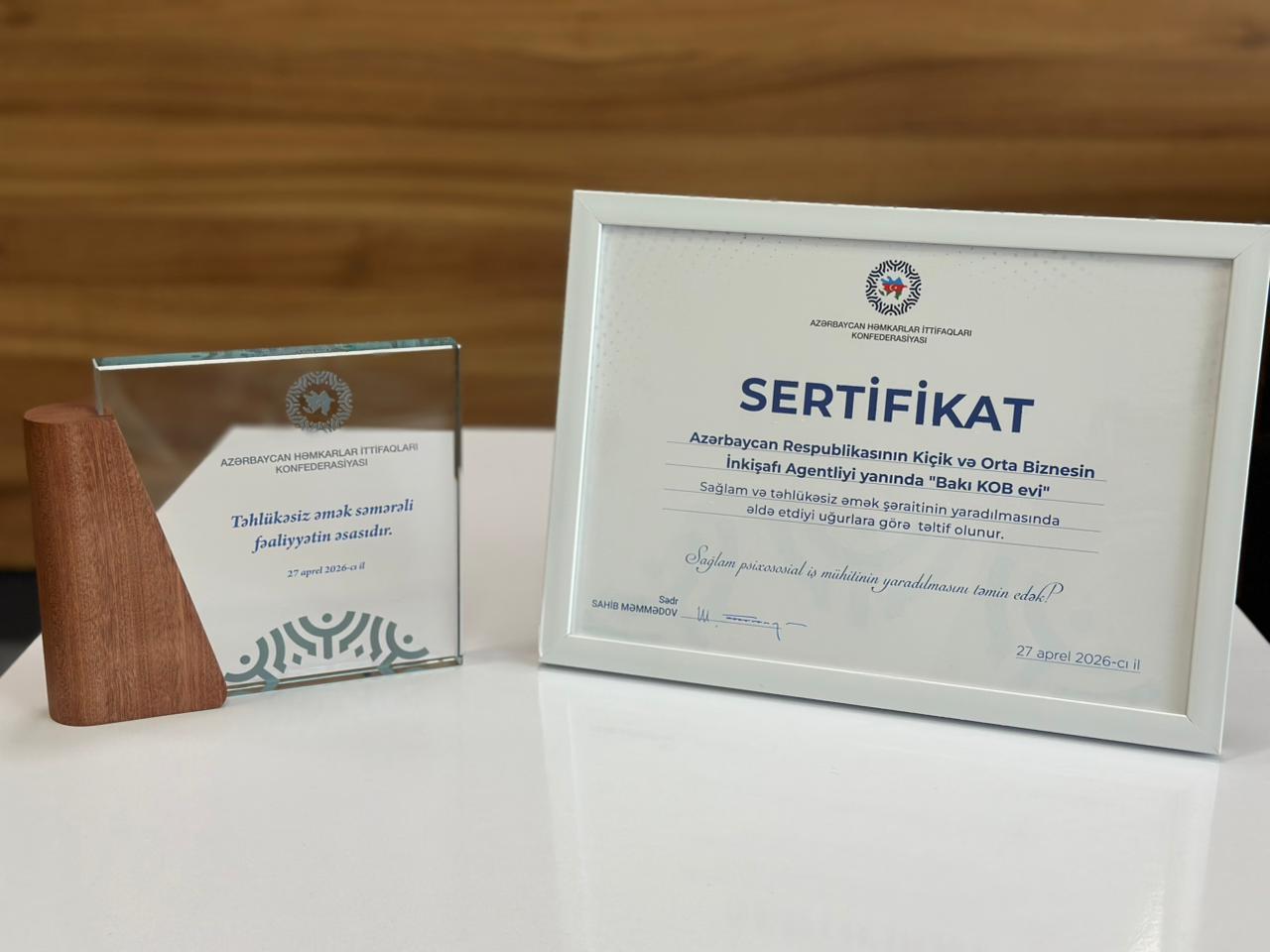 “Bakı KOB evi” mükafata layiq görülüb 