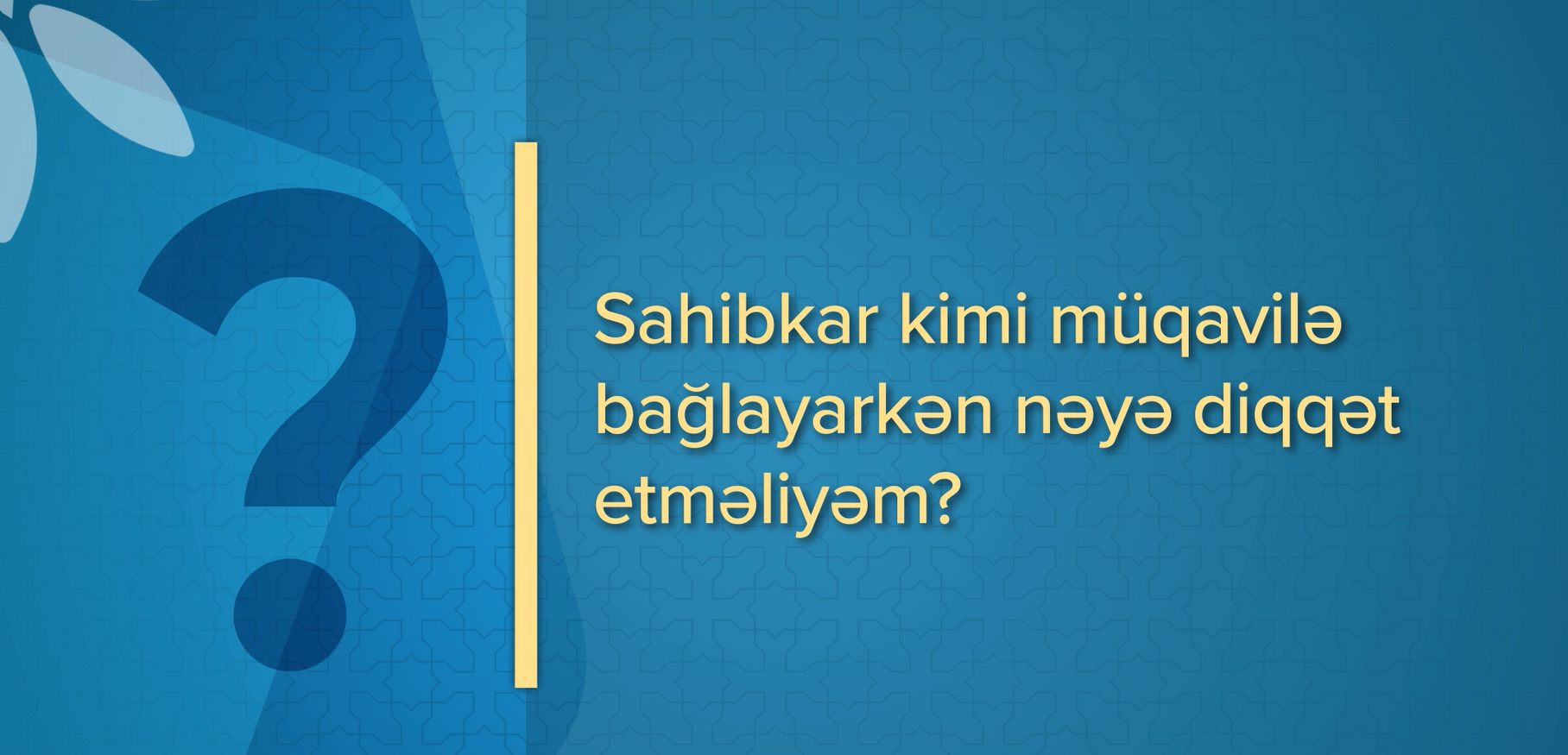 Sahibkarlar müqavilə bağlayarkən nəyə diqqət etməlidir? 