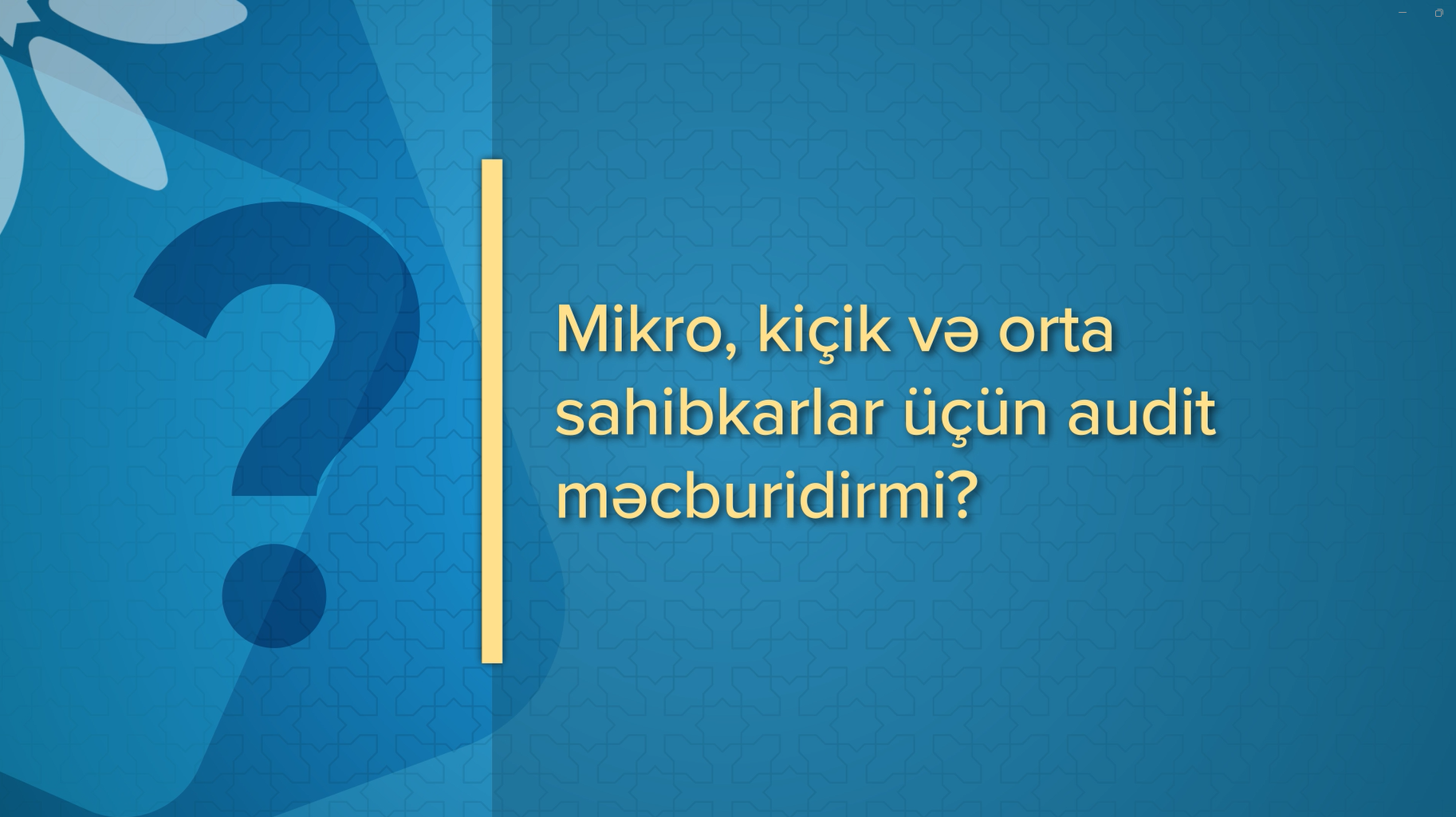 Mikro, kiçik və orta sahibkarlar üçün audit məcburidir?
