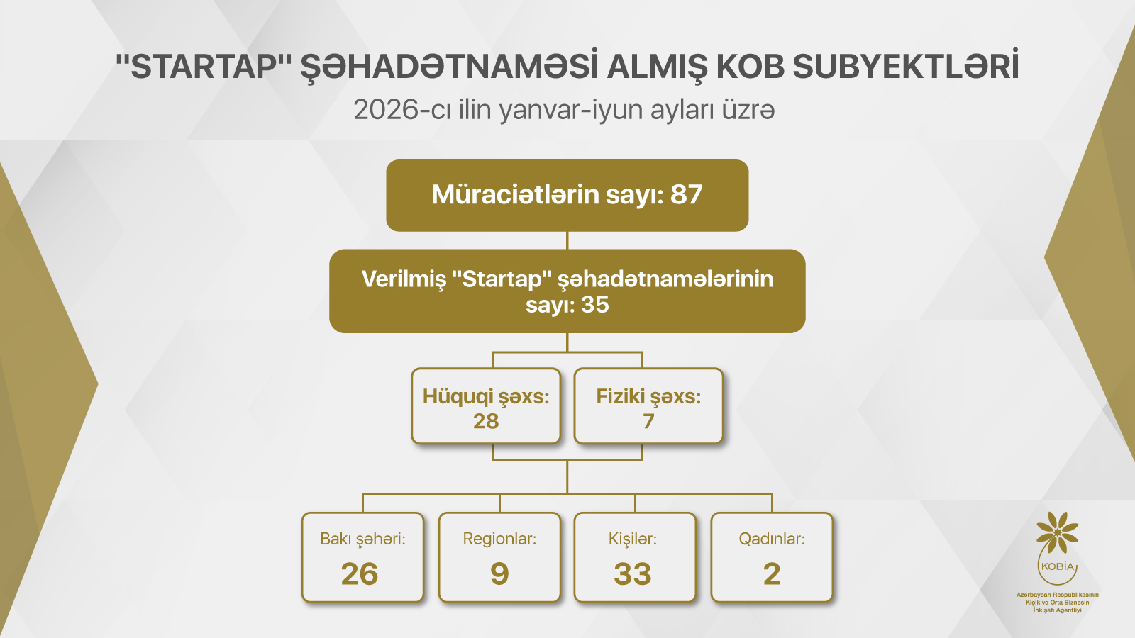 Bu ilin ötən dövründə 35 “Startap” şəhadətnaməsi verilib